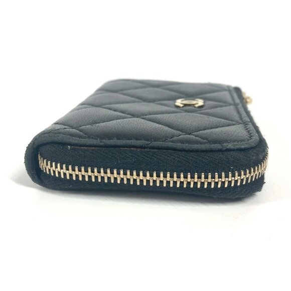 CHANEL CC CC Mark Logo Matelasse Quilted Wallet L-shaped zipper coin purse - Picture 12 of 16